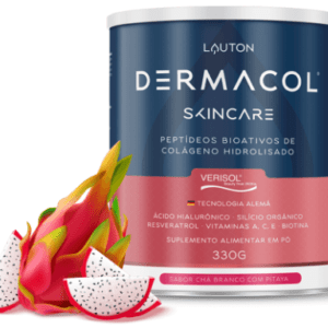 Colágeno Hidrolisado Verisol com Ácido Hialurônico - Dermacol Sabor Chá Branco com Pitaya