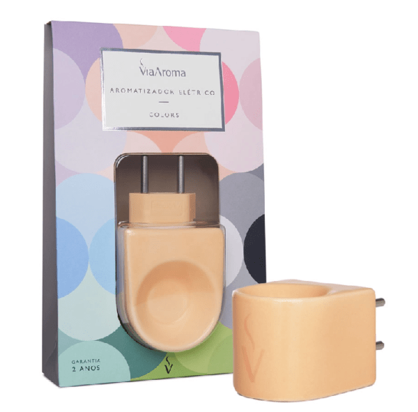 Difusor Aromatizador Elétrico Colors Via Aroma - Pêssego