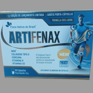 ARTIFENAX - Colágeno tipo II, Cúrcuma, Vitamina K e D3 - 30 cápsulas