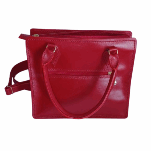 Bolsa feminina em couro (vermelha)
