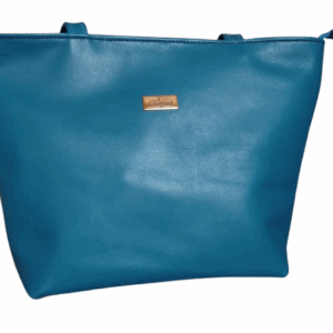 Bolsa feminina Totem em couro (azul)